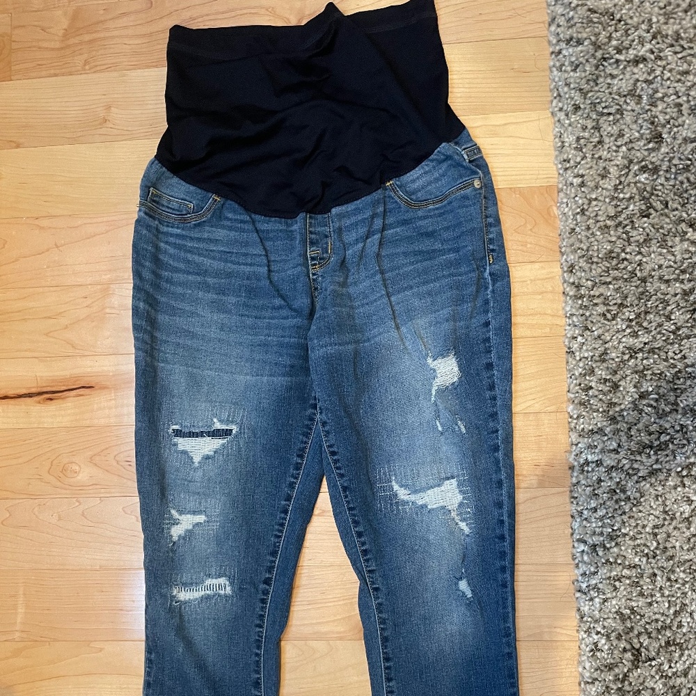 Liz Lange Maternity Distressed Jeans, size Small